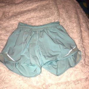 Light blue lululemon hotty hot shorts II